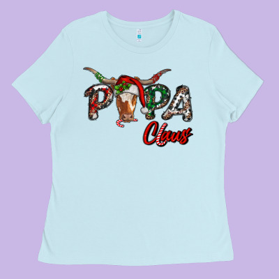 Papa Claus Ladies Tee Designed By Ranaportraitstore