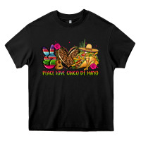 Black peace love cinco de mayo Heavy Core Tee - CTS Tumbler Store