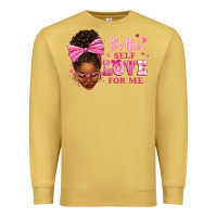 Antique Gold it's the self love for me afro woman Premium Sweatshirt - texasbilliewilder
