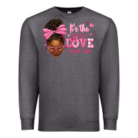 Charcoal Heather it's the self love for me afro woman Premium Sweatshirt - texasbilliewilder