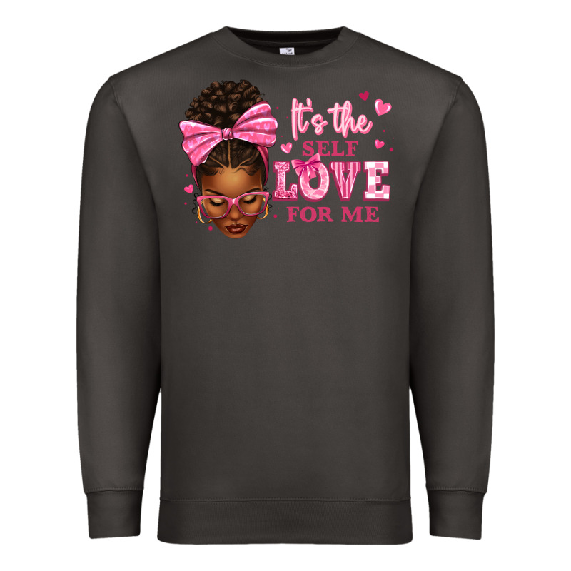 It's The Self Love For Me Afro Woman Premium Sweatshirt by texasbilliewilder | Teevron