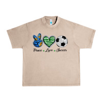 French Oak peace love soccer Urban Heavy Tee - BarkalooDesign