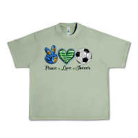 Oil Green peace love soccer Urban Heavy Tee - BarkalooDesign