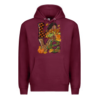 Love Fall With Afro Woman Premium Hoodie | Teevron