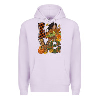 Lilac Love Fall with afro woman Premium Hoodie - NancyCooperArtShop