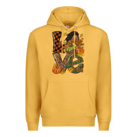 Mustard Love Fall with afro woman Premium Hoodie - NancyCooperArtShop