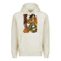 Oatmeal Heather Love Fall with afro woman Premium Hoodie - NancyCooperArtShop
