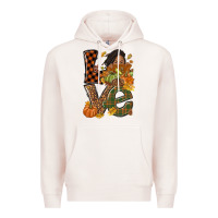 Pale Pink Love Fall with afro woman Premium Hoodie - NancyCooperArtShop
