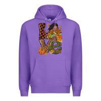 Purple Love Fall with afro woman Premium Hoodie - NancyCooperArtShop