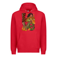 Red Love Fall with afro woman Premium Hoodie - NancyCooperArtShop