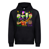 Black drink drank drunk mardi gras wine glasses olivia Urban Hoodie - OliviaCreatesArt