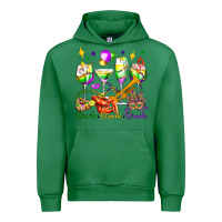 Emerald drink drank drunk mardi gras wine glasses olivia Urban Hoodie - OliviaCreatesArt