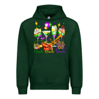 Forest Green drink drank drunk mardi gras wine glasses olivia Urban Hoodie - OliviaCreatesArt