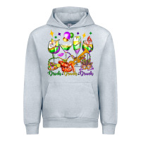 Heather Grey drink drank drunk mardi gras wine glasses olivia Urban Hoodie - OliviaCreatesArt