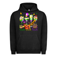 Pigment Black drink drank drunk mardi gras wine glasses olivia Urban Hoodie - OliviaCreatesArt