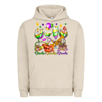 Pigment French Oak drink drank drunk mardi gras wine glasses olivia Urban Hoodie - OliviaCreatesArt
