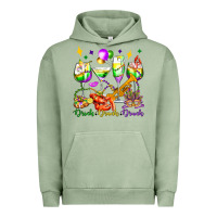 Pigment Oil Green drink drank drunk mardi gras wine glasses olivia Urban Hoodie - OliviaCreatesArt