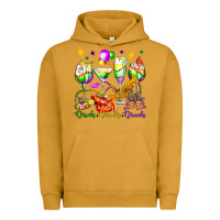 Pigment Peanut Butter drink drank drunk mardi gras wine glasses olivia Urban Hoodie - OliviaCreatesArt