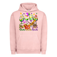 Pigment Salmon drink drank drunk mardi gras wine glasses olivia Urban Hoodie - OliviaCreatesArt