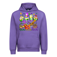 Tulip drink drank drunk mardi gras wine glasses olivia Urban Hoodie - OliviaCreatesArt