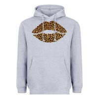 Heather Grey leopard lips Heavyweight Hoodie - Bettercallsaul