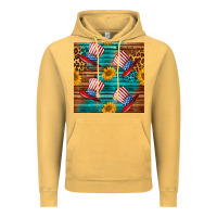 Vintage Mustard celebrity hat with leopard Vintage Hoodie - BundleAndBundleShop