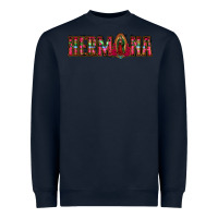 Navy hermana floral aztec leopard Heavyweight Sweatshirt - Jasminsmagicworld
