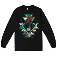 Black black angus cowhide aztec Long Sleeve Tee - JahusDesignShop