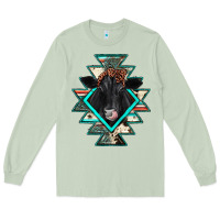 Matcha black angus cowhide aztec Long Sleeve Tee - JahusDesignShop