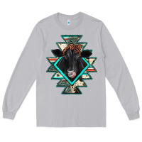 Moon Dust black angus cowhide aztec Long Sleeve Tee - JahusDesignShop