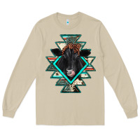 Mushroom black angus cowhide aztec Long Sleeve Tee - JahusDesignShop