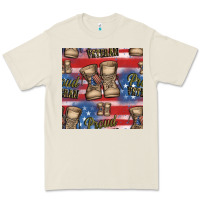 Proud Veteran Seamless Pattern Premium Tee | Teevron