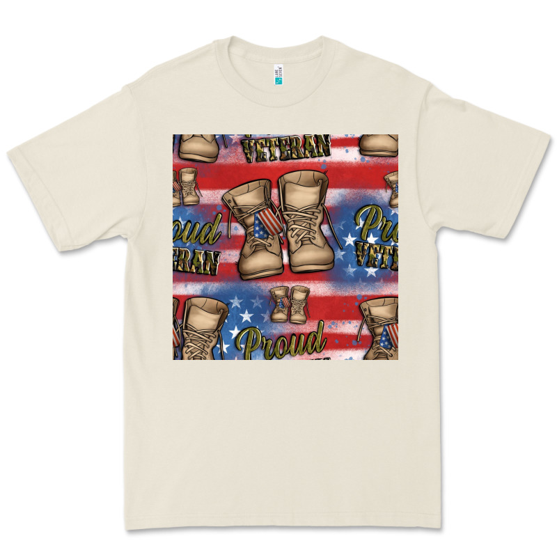 Proud Veteran Seamless Pattern Premium Tee by HRA Design Shop | Teevron