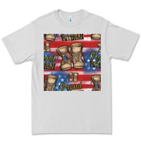 Dove Grey proud veteran seamless pattern Premium Tee - HRA Design Shop