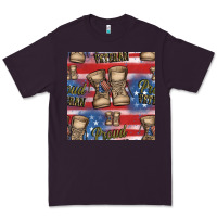 Plum proud veteran seamless pattern Premium Tee - HRA Design Shop