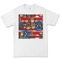 White proud veteran seamless pattern Premium Tee - HRA Design Shop