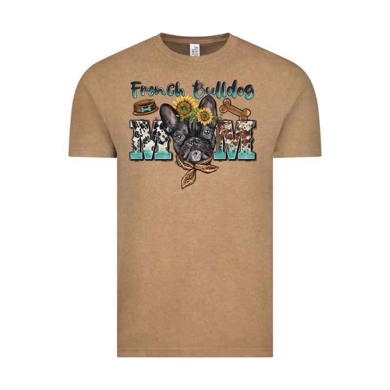 French Bulldog Mom Vintage Tee by BarkalooDesign | Teevron