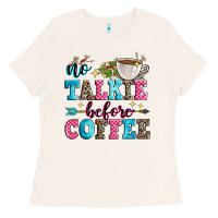 Bone no talkie before coffee Ladies Tee - Zillion Design Studio