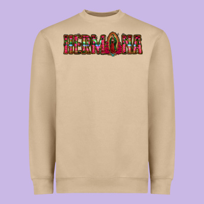 Hermana Floral Aztec Leopard Heavyweight Sweatshirt Designed By Jasminsmagicworld