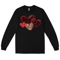 Black leopard hearts Long Sleeve Tee - MaliasSmallBusiness