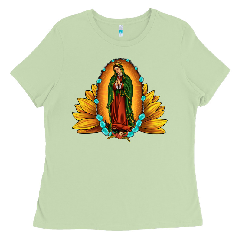 Sunflower Our Lady Of Guadalupe Ladies Tee by JahusDesignShop | Teevron