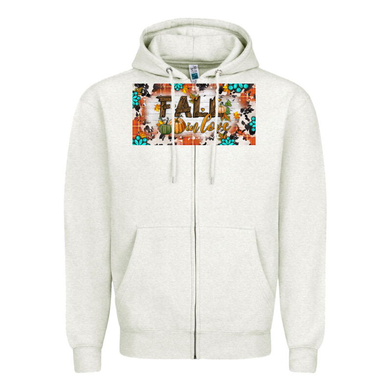Fall In Love License Plate Zipper Hoodie by BundleAndBundleShop | Teevron