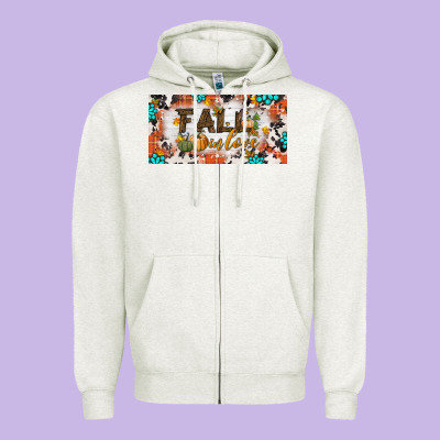 Fall In Love License Plate Zipper Hoodie Designed By Bundleandbundleshop