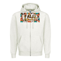 Oatmeal Heather fall in love license plate Zipper Hoodie - BundleAndBundleShop