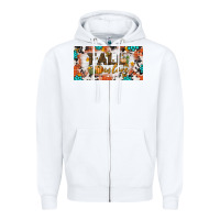White fall in love license plate Zipper Hoodie - BundleAndBundleShop