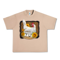 Burro perched chicken with sunflowers leopard background Urban Heavy Tee - LillyAllenDesigns