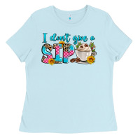 Baby Blue i don't give a sip Ladies Tee - Zillion Design Studio