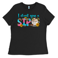 Black i don't give a sip Ladies Tee - Zillion Design Studio