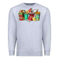 Heather Grey Fruits coffee cups Premium Sweatshirt - NancyCooperArtShop
