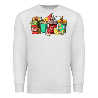 Oatmeal Heather Fruits coffee cups Premium Sweatshirt - NancyCooperArtShop